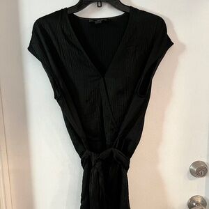 St. John Black Wrap Blouse Size M